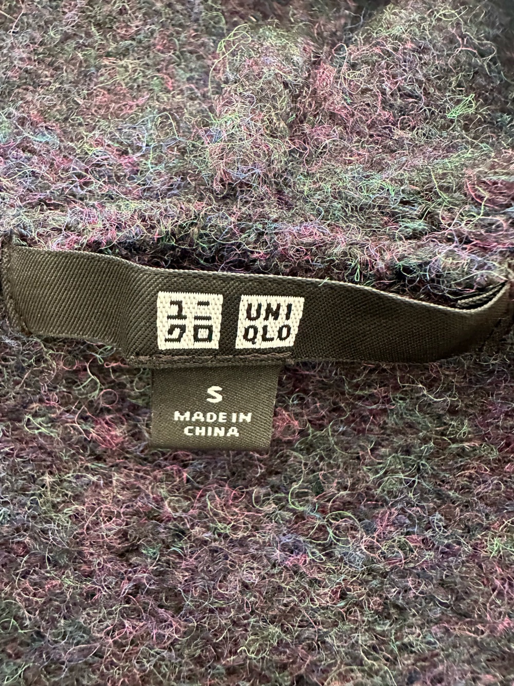 Uniqlo Hooded Knit Coat 100% Wool size Small - Picture 6 of 13